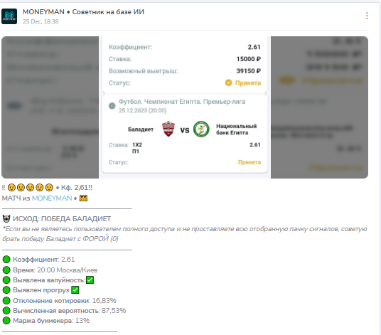 Псевдо-советник по ставкам MONEYMAN, реальные отзывы!