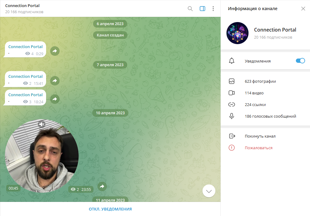 Connection Portal развод или нет, отзывы о ТГ канале