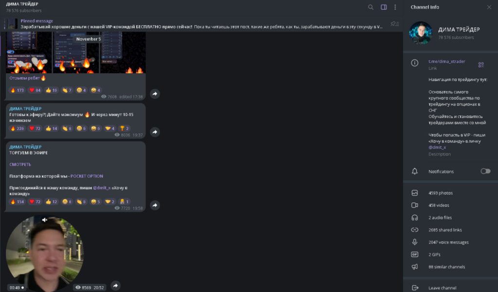 Дима Трейдер: отзывы и обзор телеграм-канала