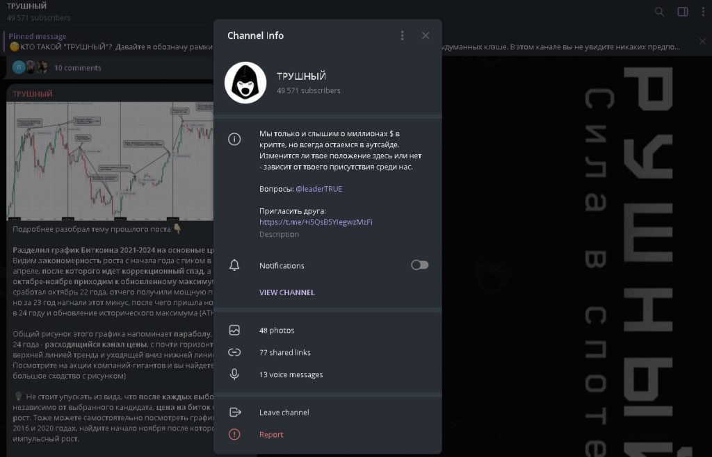 Реальные отзывы о Telegram-канале ТРУШНЫЙ