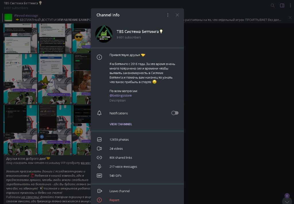 TBS Система беттинга — отзывы о Телеграмм-канале